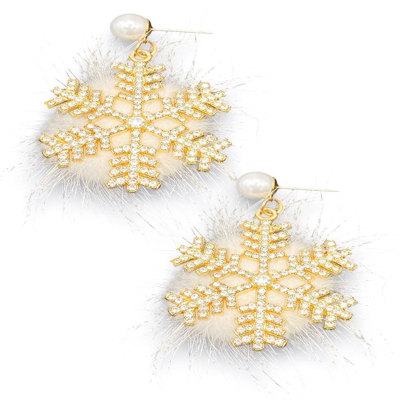 Over The Hills Of Snow Earrings - FINAL SALE