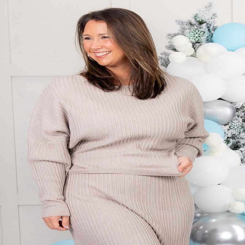 Places To Be Ribbed Sweater - Khaki - FINAL SALE