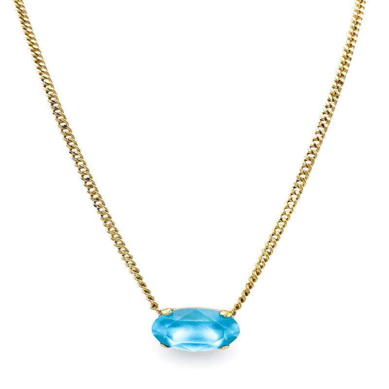 TOVA Iza Matte Light Turquoise Necklace