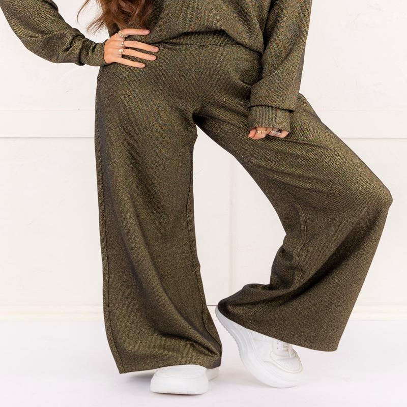 Airessentials Shimmer Wide Leg - Black Gold | SPANX - FINAL SALE