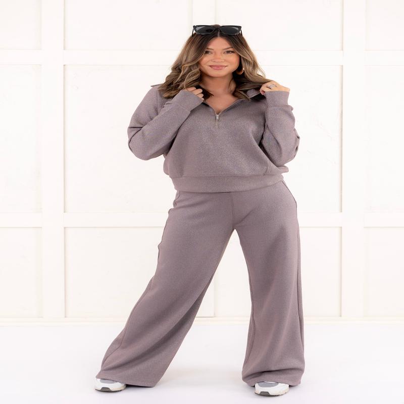 Airessentials Shimmer Wide Leg - Smoke Silver | SPANX - FINAL SALE