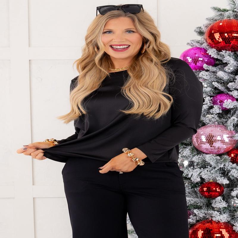 Finding The Balance Blouse - Black - FINAL SALE