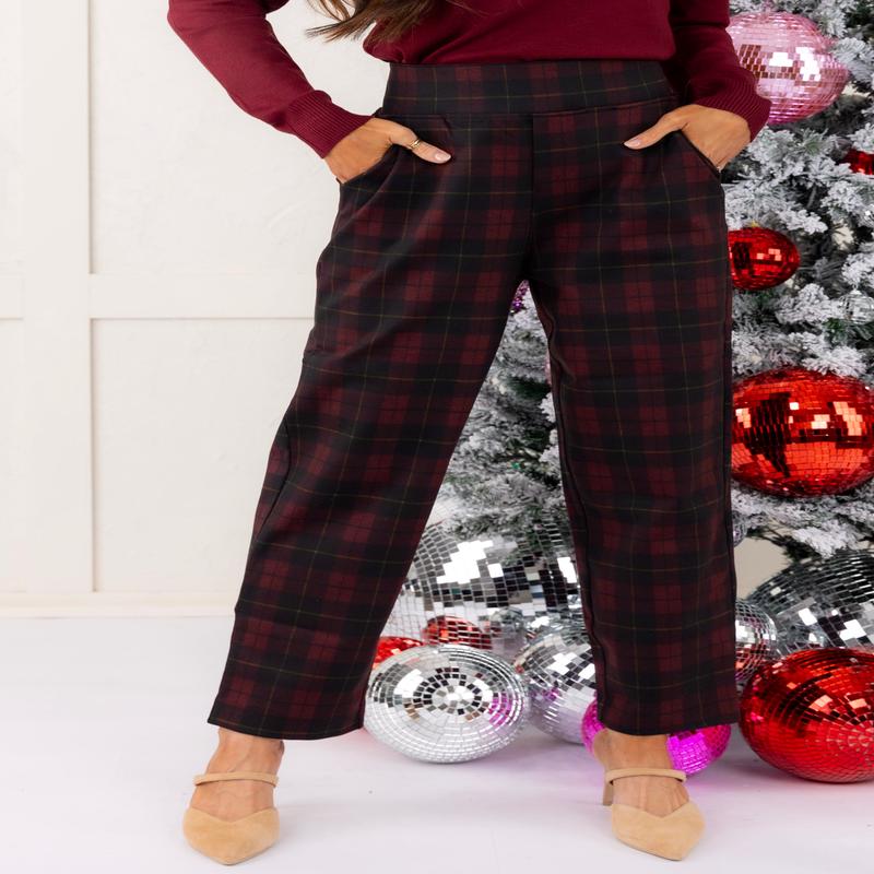 Keep It Cool Plaid Pull-On Dress Pant - FINAL SALE