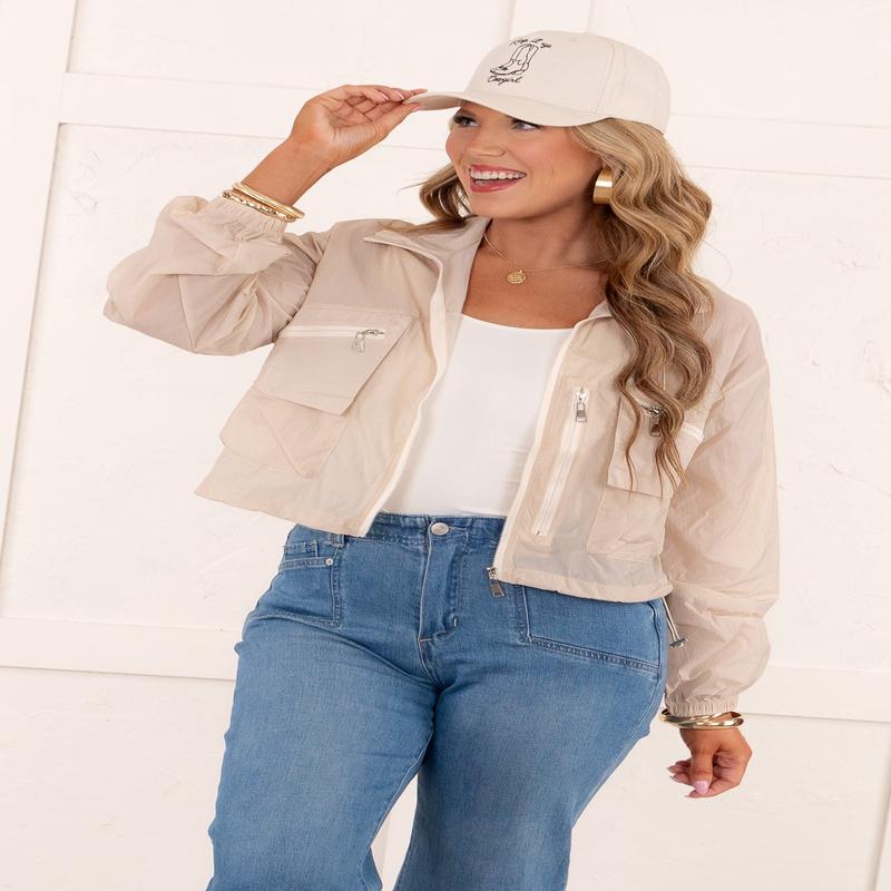 Perfectly Clear Jacket - Apricot - DOORBUSTER