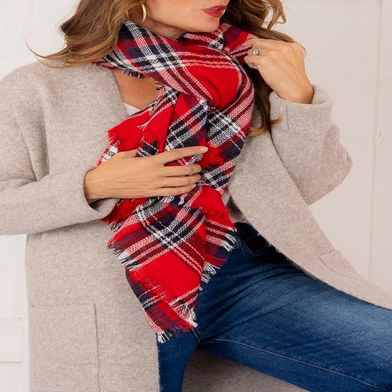 Plaid You're Here Scarf - FINAL SALE