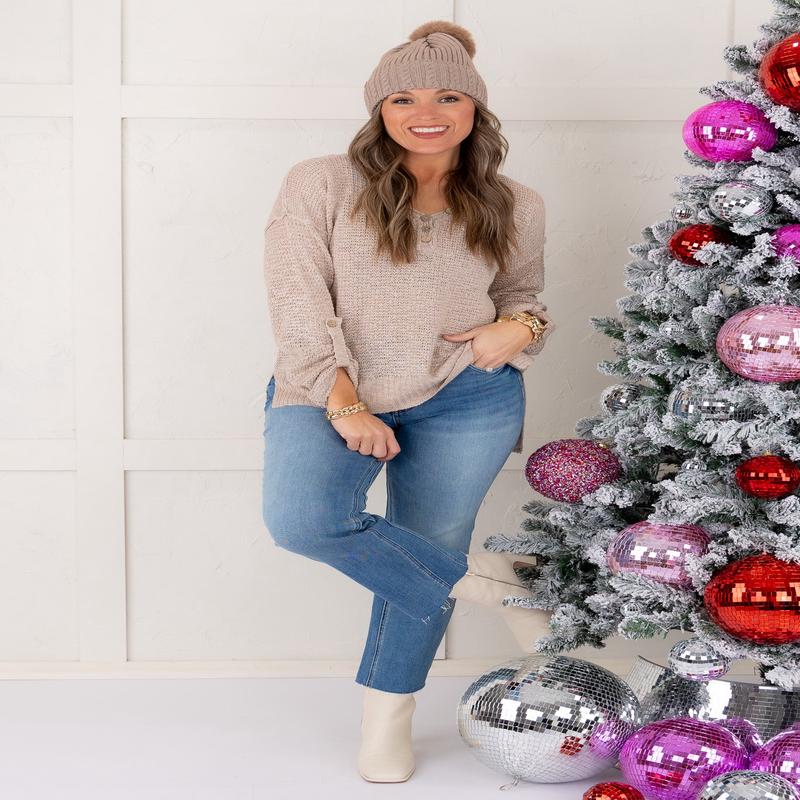 Simple Times Long Sleeve Sweater - FINAL SALE