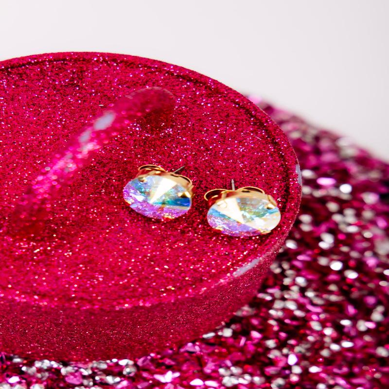 Tova The Basics Gold AB Stone Stud Earrings