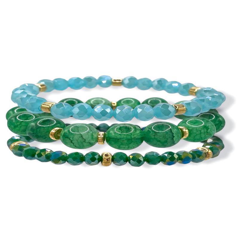 A True Gem Green Bracelet Set - FINAL SALE