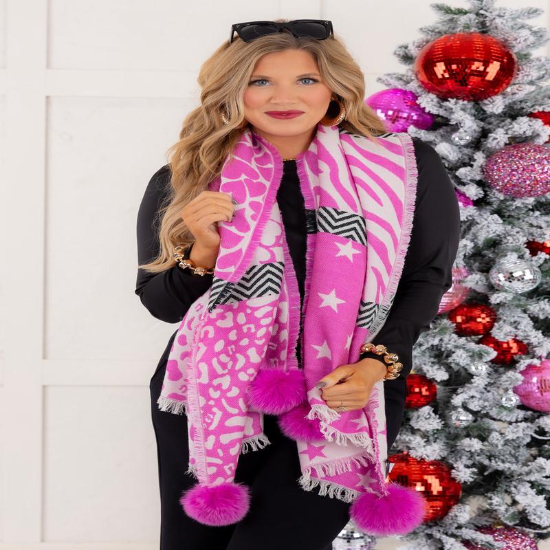 DOORBUSTER Wild Side Scarf - Pink