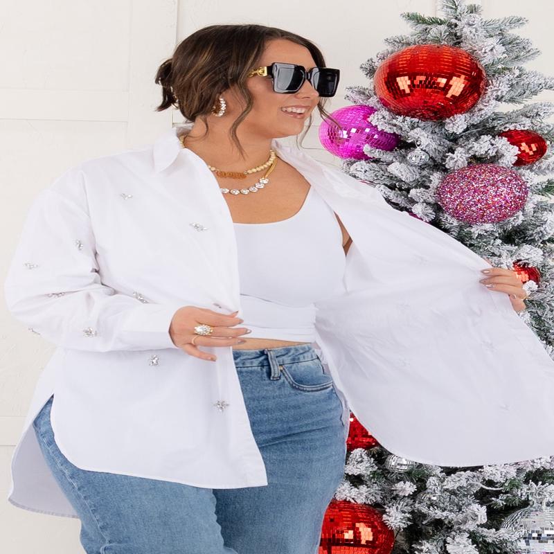 Joanna Embellished Loose Fit Shirt | Tribal - FINAL SALE