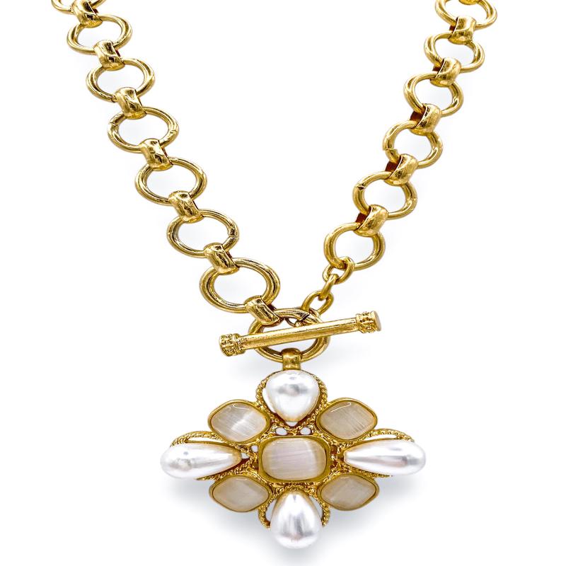 My Oh My Merlot White Necklace