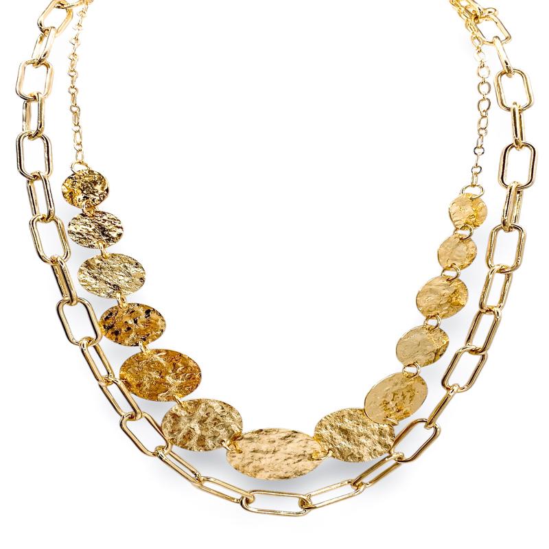 On The Line Necklace - Gold - FINAL SALE