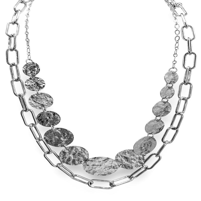 On The Line Necklace - Silver