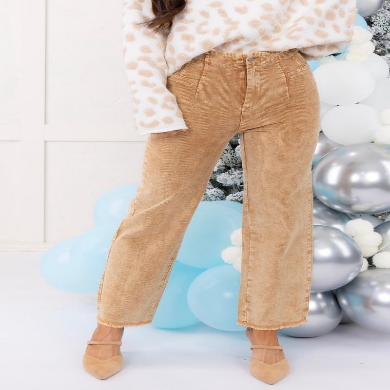 Plain And Simple Corduroy Pant - Camel - FINAL SALE