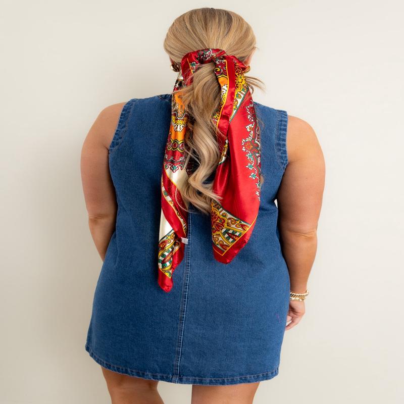 Record High Scarf - Red Multi - FINAL SALE