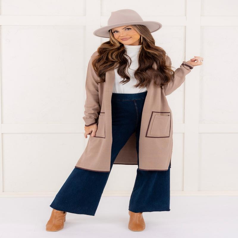 Sati Knitted Sweater Cardigan - Mocha - FINAL SALE