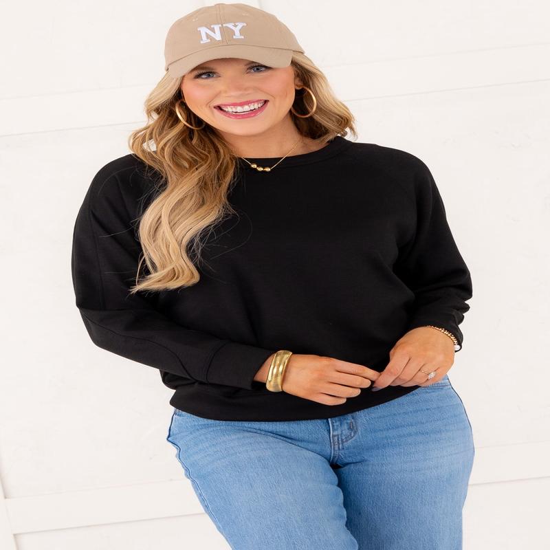 Scuba Crew Neck Pullover - Black - FINAL SALE