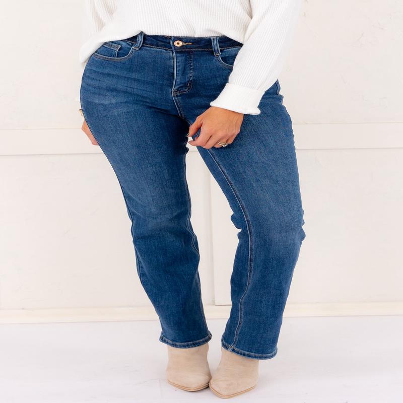 Brooke Hugging Microflare Jean - Soft Indigo | Tribal - FINAL SALE
