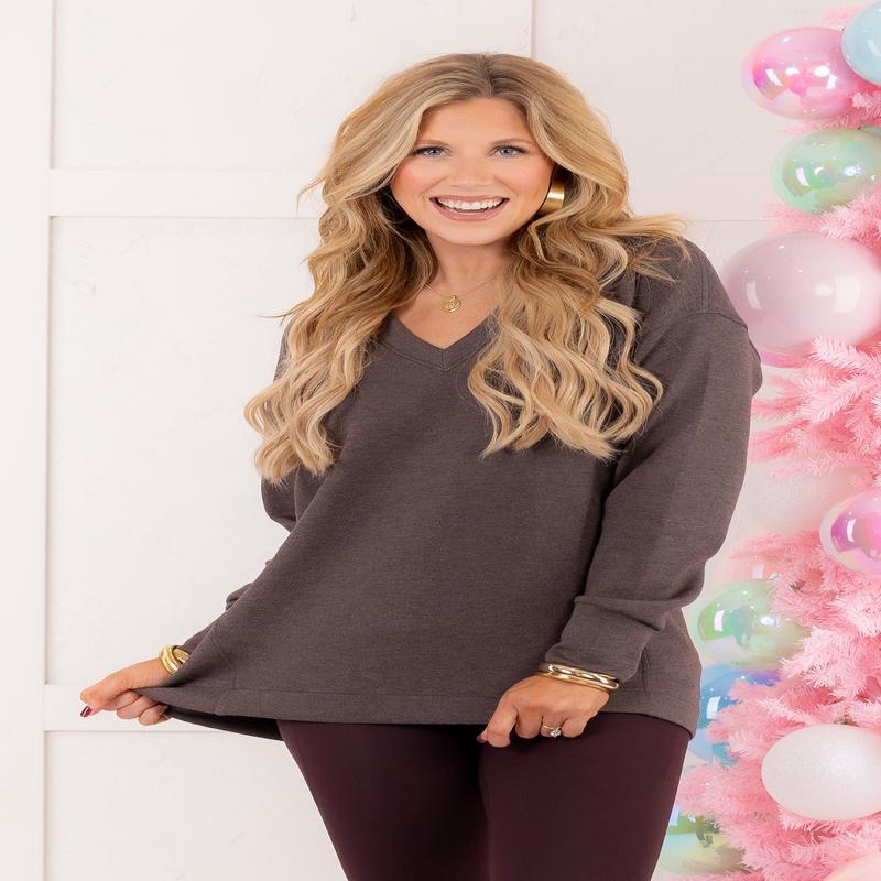 DOORBUSTER - Airessentials Brushed Tunic - Heather Smoke