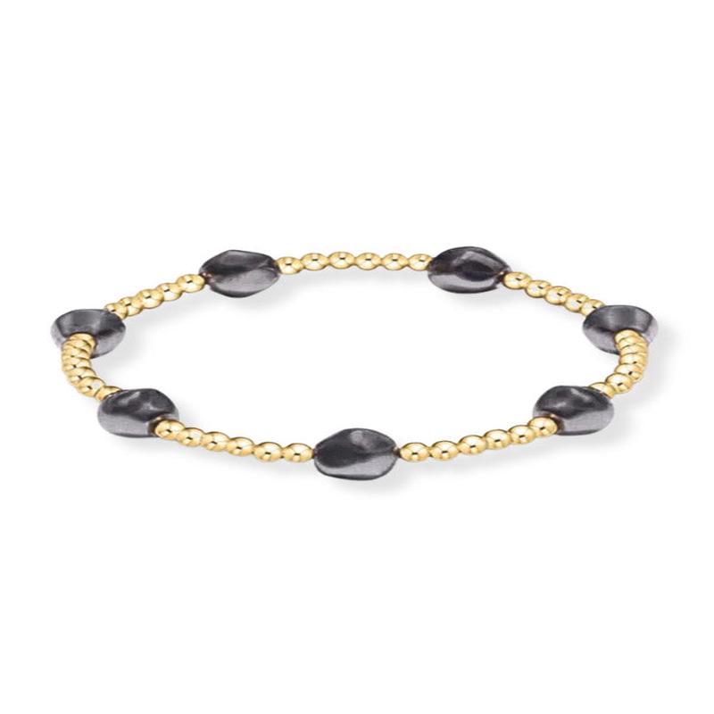 enewton Admire Gold Dark Grey 3mm Bead Bracelet