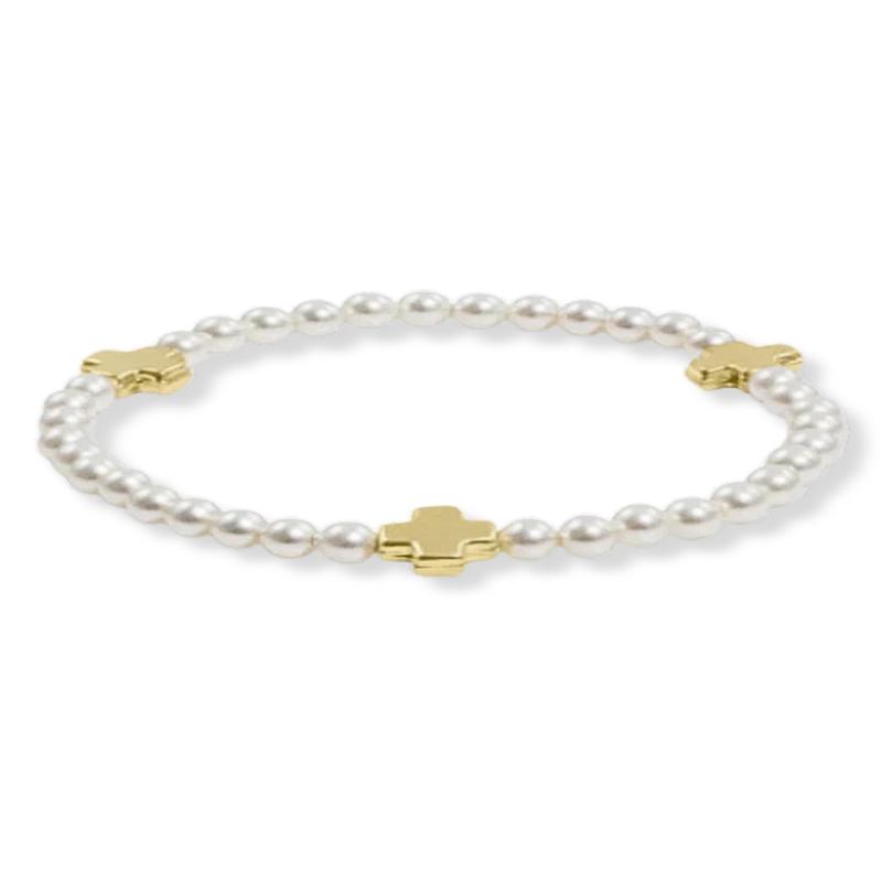 enewton Cross Pearl Pattern 4MM Bracelet