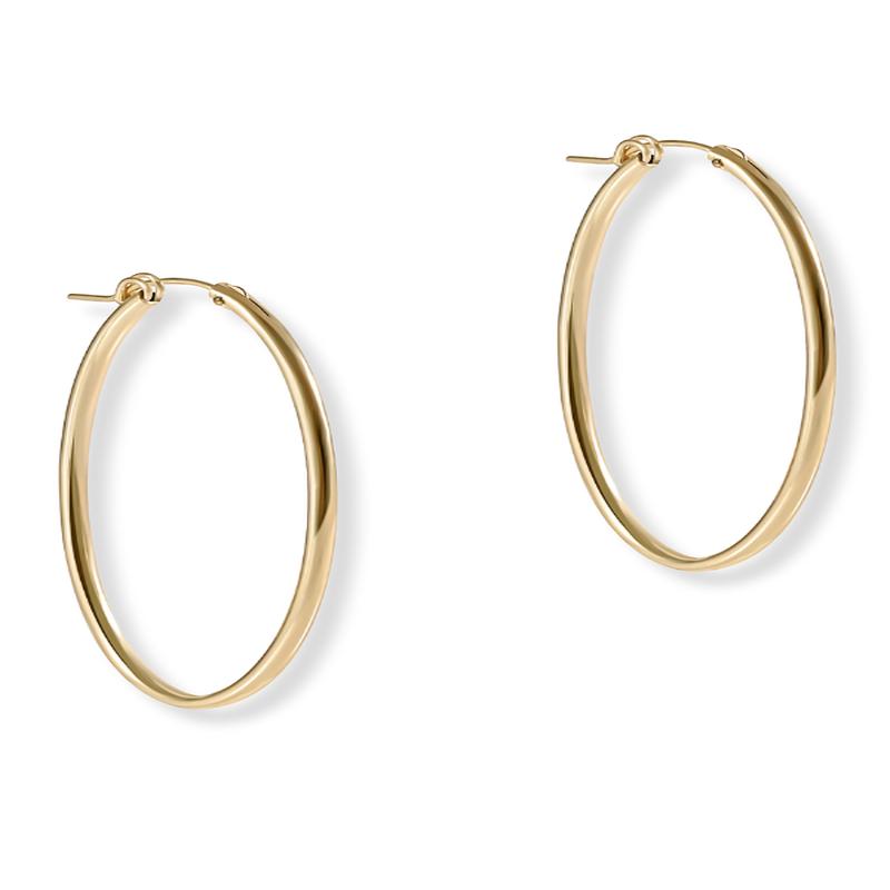 enewton Oval 2" Gold Hoop Earring