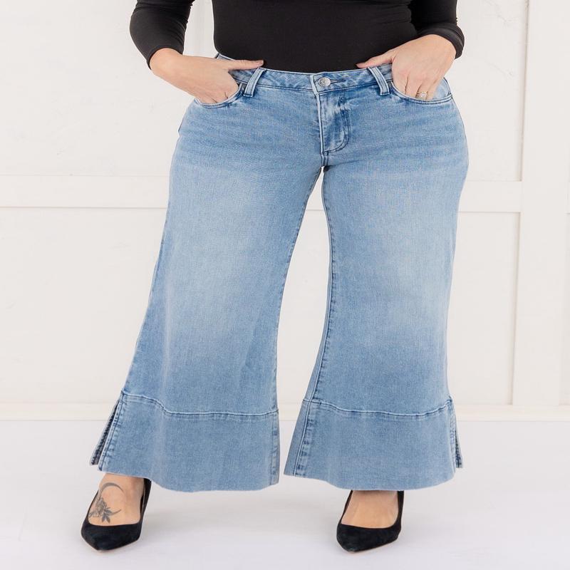 Goldie Mid Rise Super Flare Wide Leg Jean - FINAL SALE