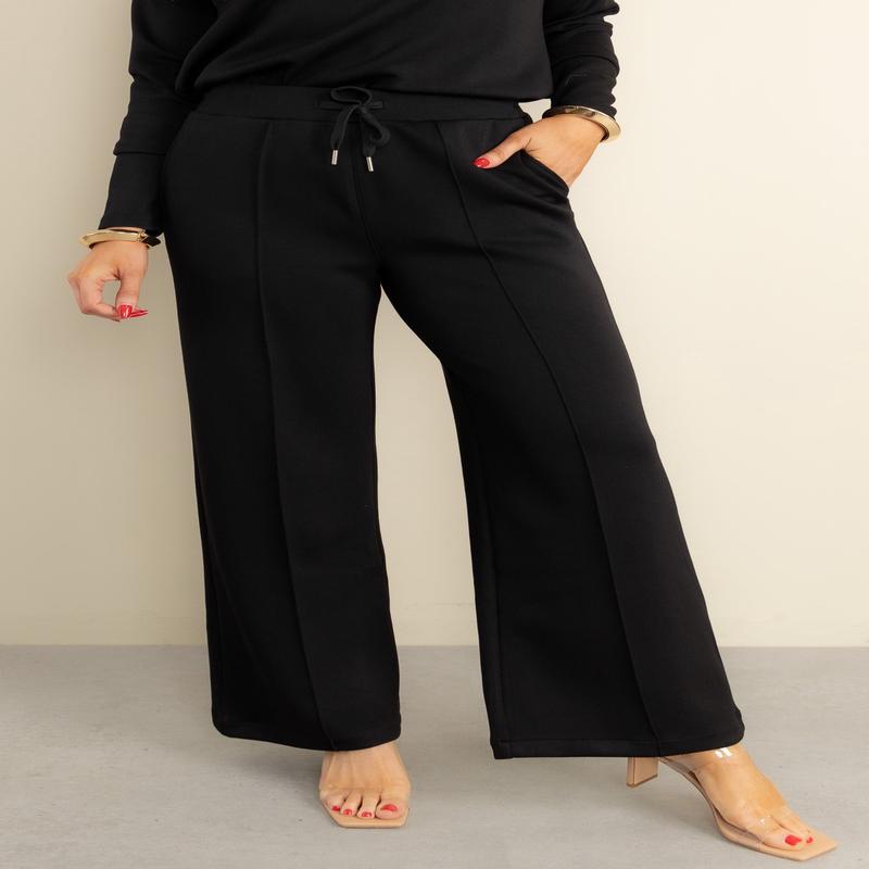TWT Lux Collection Black Wide Leg Pant - FINAL SALE
