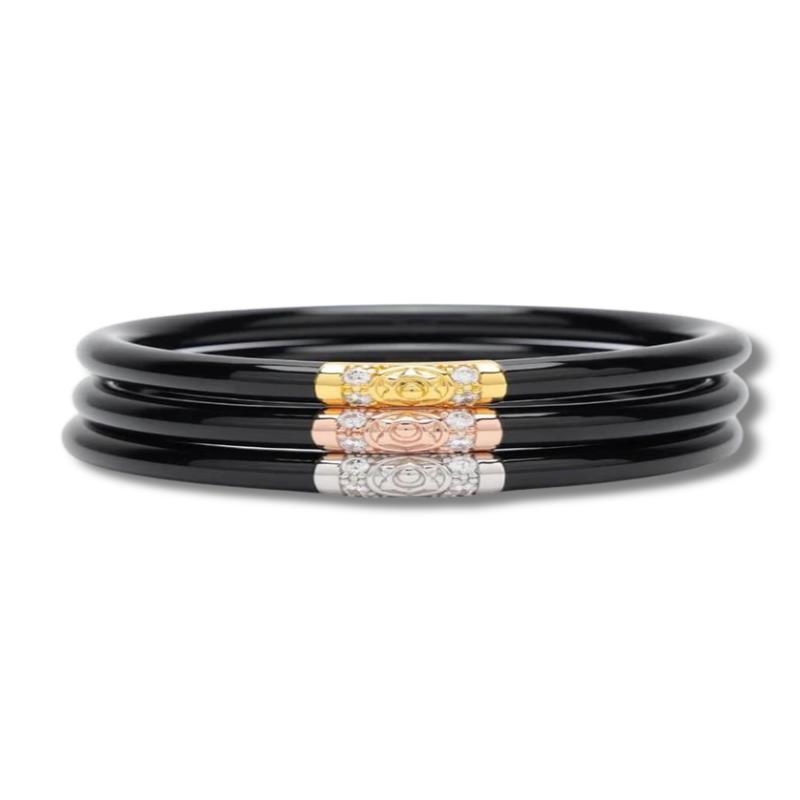 BudhaGirl 3 Kings Black Bangles - FINAL SALE