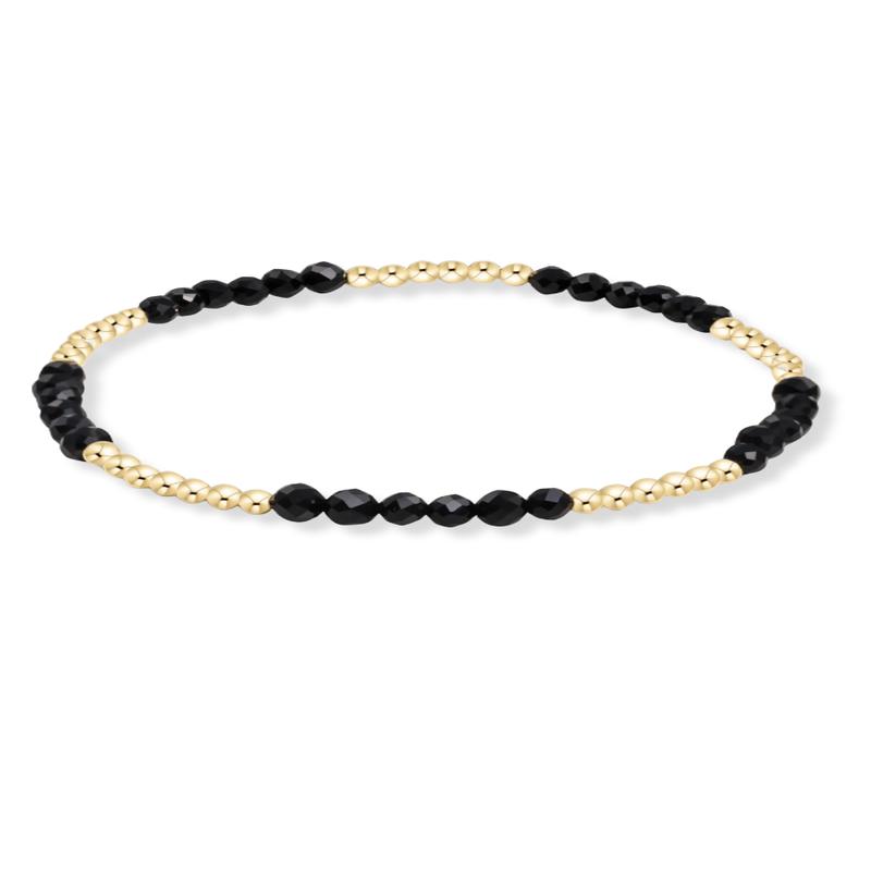 enewton Blissful Pattern Faceted Onyx 2.5mm Bracelet