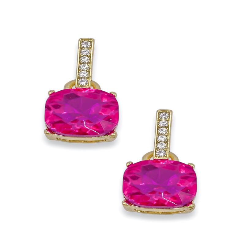 Far From The Truth Fuchsia Earring - FINAL SALE
