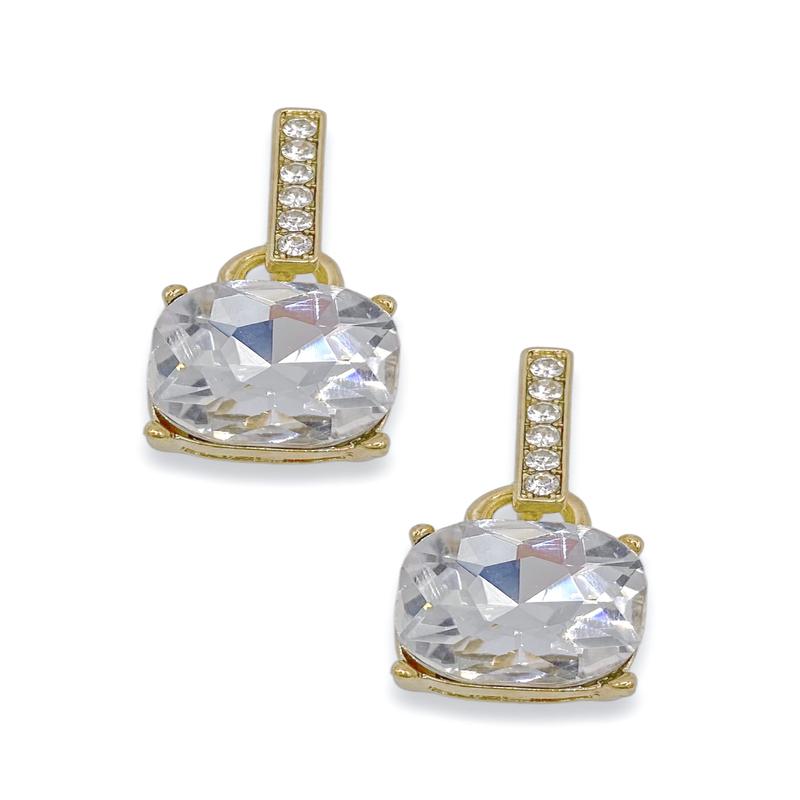 FINAL SALE Far From The Truth Clear Earrings