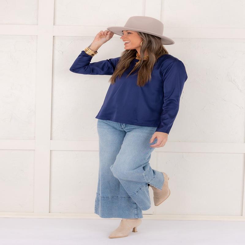 Finding The Balance Blouse - Future Dusk