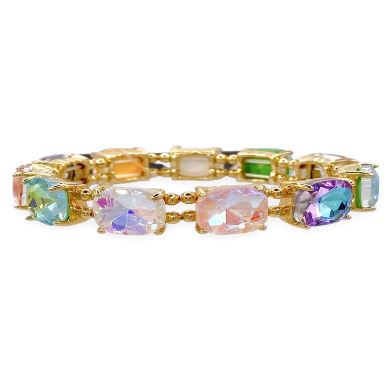Love Myself Pastel Multi Abalone Stretch Bracelet