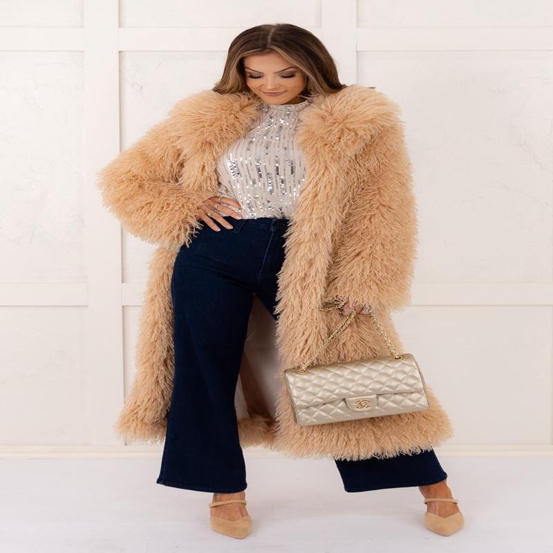 Miles Ahead Faux Fur Long Coat - FINAL SALE