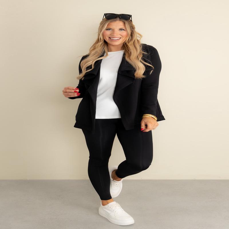 SPANX Airessentials Drapefront Black Cardigan - FINAL SALE
