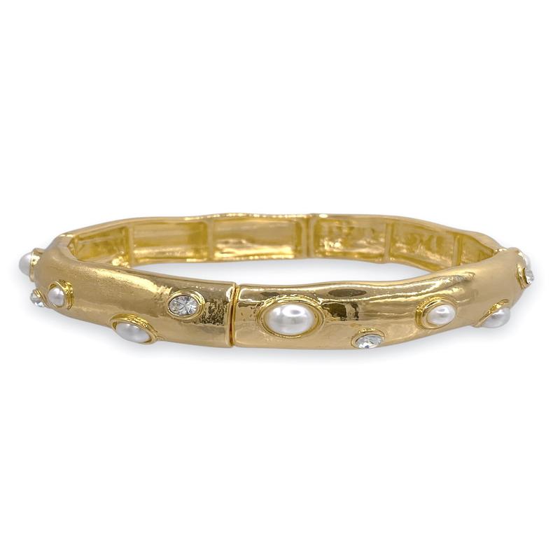 Time Will Tell Gold Bangle Bracelet