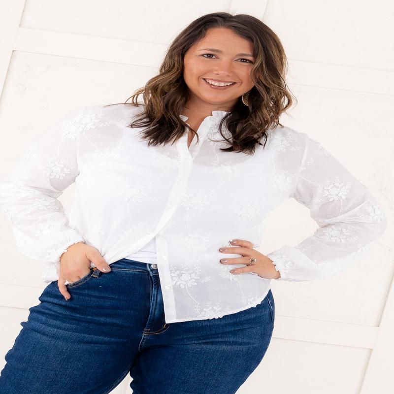 Tribal Sienna Ruffle Collar Blouse - FINAL SALE