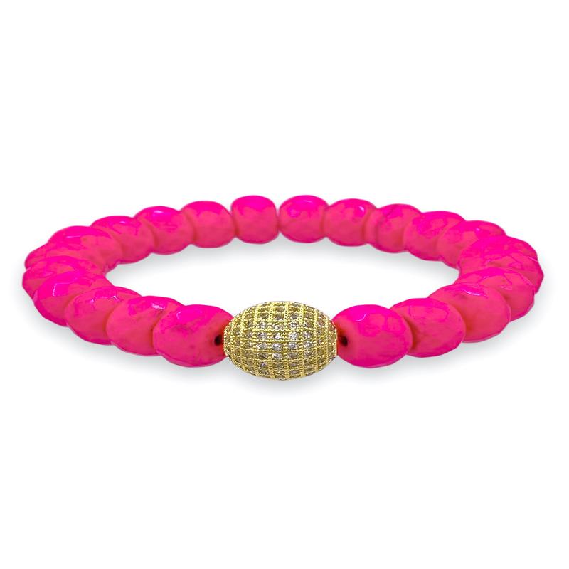 Virtue Better Times Hot Pink Beaded Bracelet - FINAL SALE