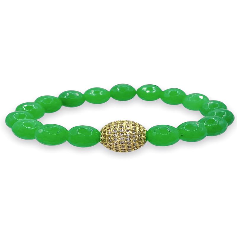 Virtue Brave Enough Kelly Green Beaded Bracelet