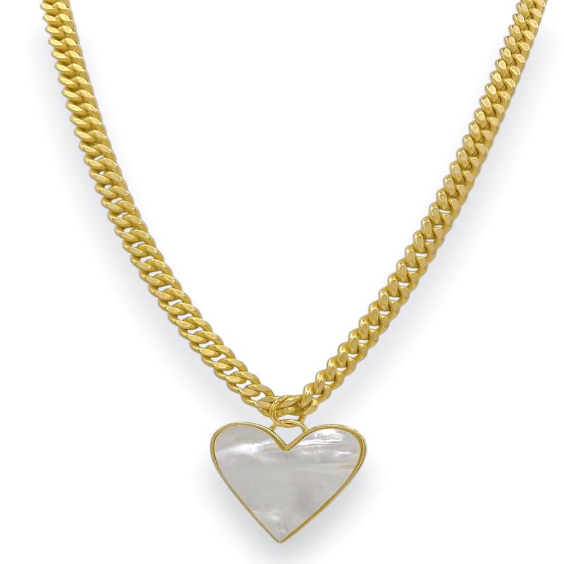 Virtue Shelly Heart Necklace