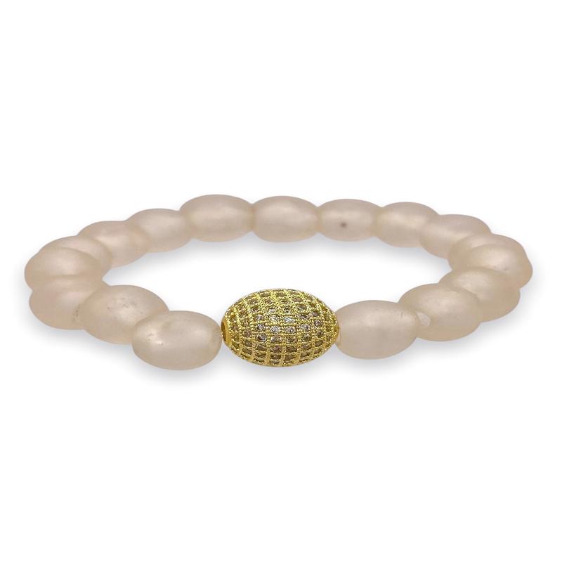 Virtue Taking The Risk Blush Beaded Bracelet - FINAL SALE