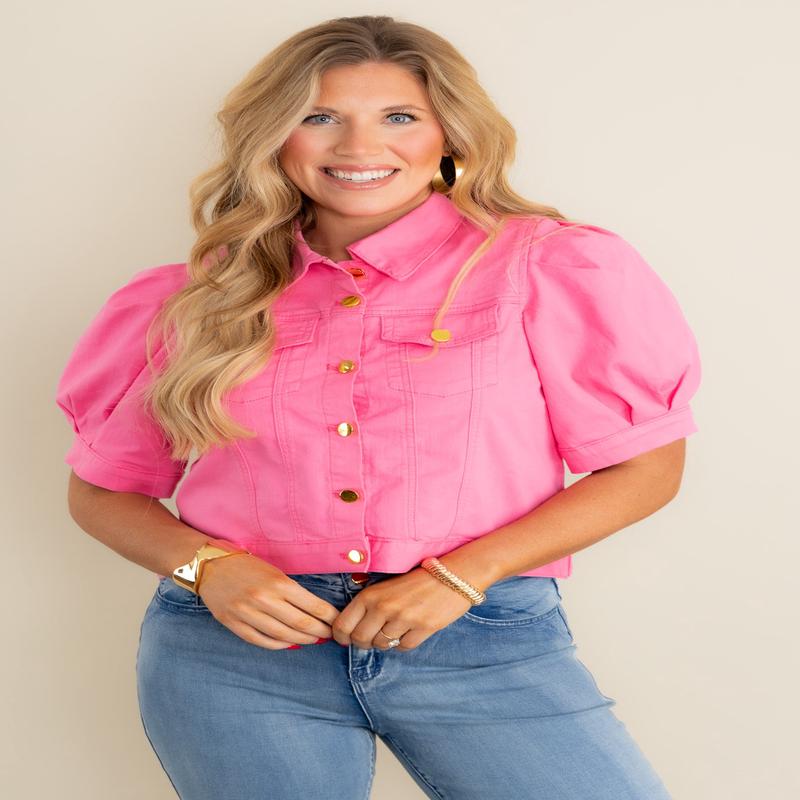 A.Z.I. Penny Pink Short Sleeve Jacket