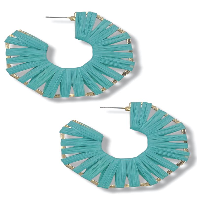 Back To The Beginning Turquoise Frame Earrings - FINAL SALE