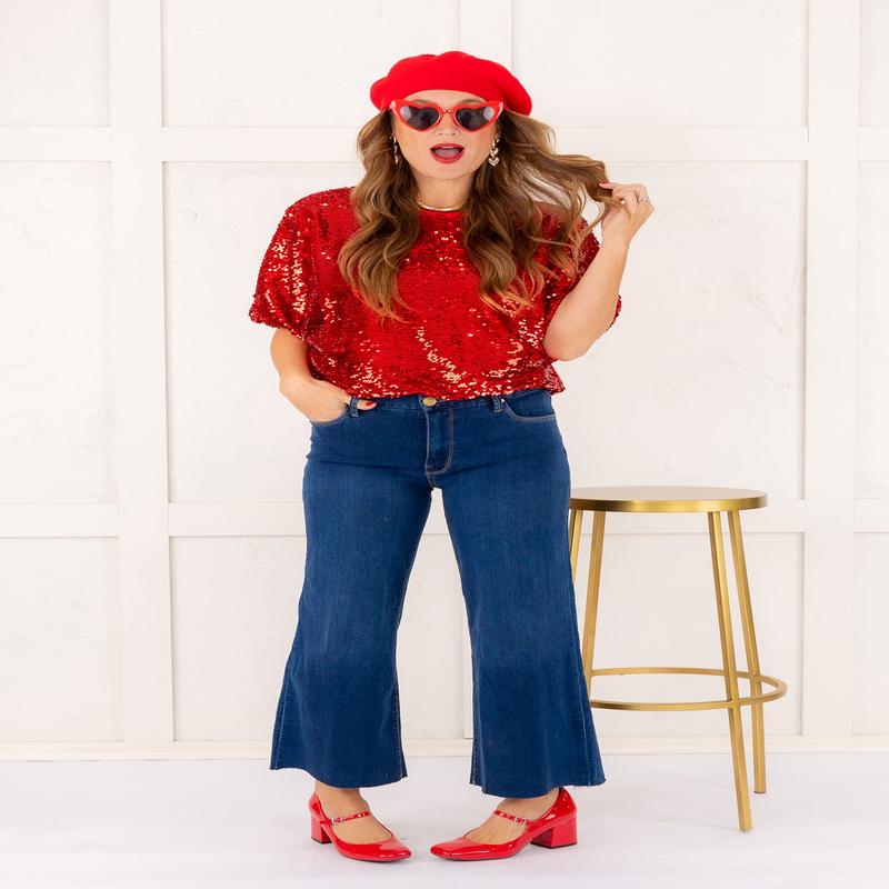 Better Together Round Neck Sequin Top - FINAL SALE