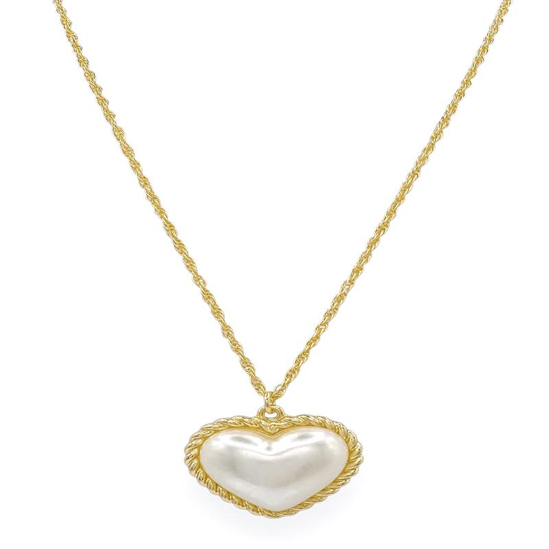 Crazy In Love Pearl Heart Necklace