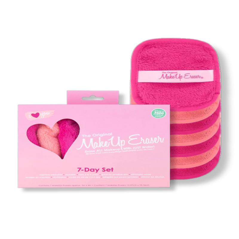 DOORBUSTER Make Up Eraser 7 Day Set - I Heart You