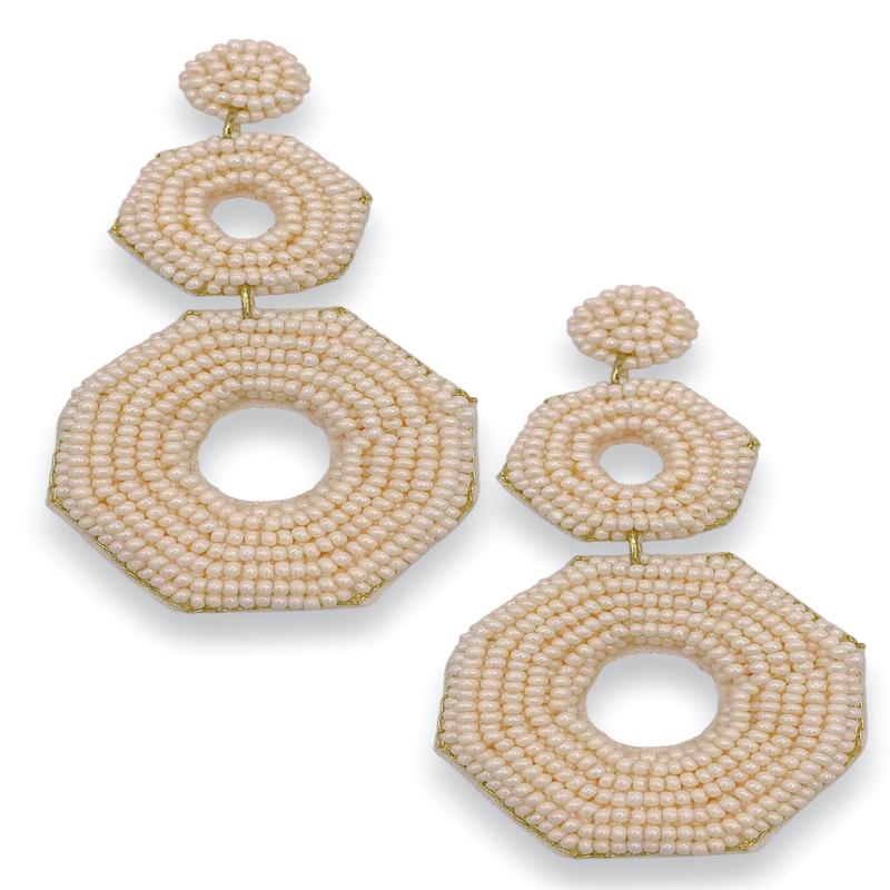 Give Me More Blush Beaded Earrings *Final Sale*