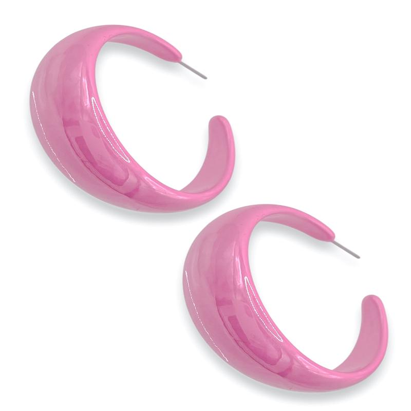 Lover Pink Hoop Earrings