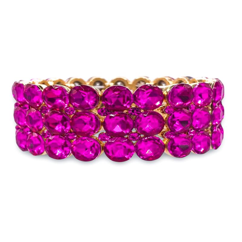 Making The Moment Fuchsia Stretch Bracelet
